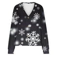 thumbnail image 5 of Npasoilc Cardigan Ugly Christmas Sweaters for Women Fall Winter Trendy Button Down Open Front V-Neck Holiday Fleece Sweater Christmas Printed Plush Casual Outwear Jacket, 5 of 5