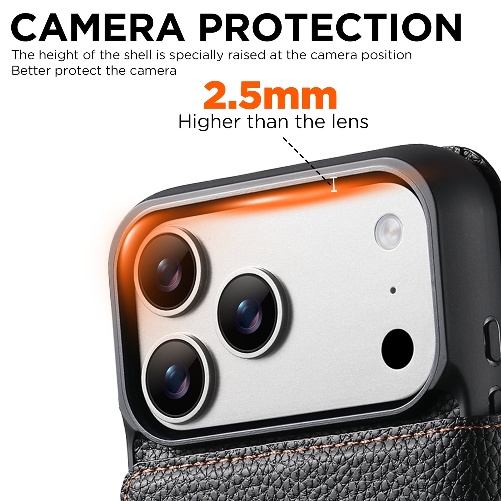 Dteck for iPhone 17 Pro Max Detachable Wallet Case with Card Holder, 2 in 1 PU Leather Flip Folio Stand Shockproof Phone Cover 6.9 Inch 2025,Brown