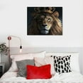 thumbnail image 5 of Nawypu Lion Canvas wall Art Black and White Abstract King Lion with Crown Wall Decoration Animal Lion Head Portrait Living Room Bedroom Bathroom Kids Room Decoration Gift Wall Decor Painting, 5 of 6
