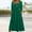 Green, variant on Women Casual Crewneck Maxi Dress Boho Long Sleeve Ruffle Layered Long Midi Dresses Knee Length