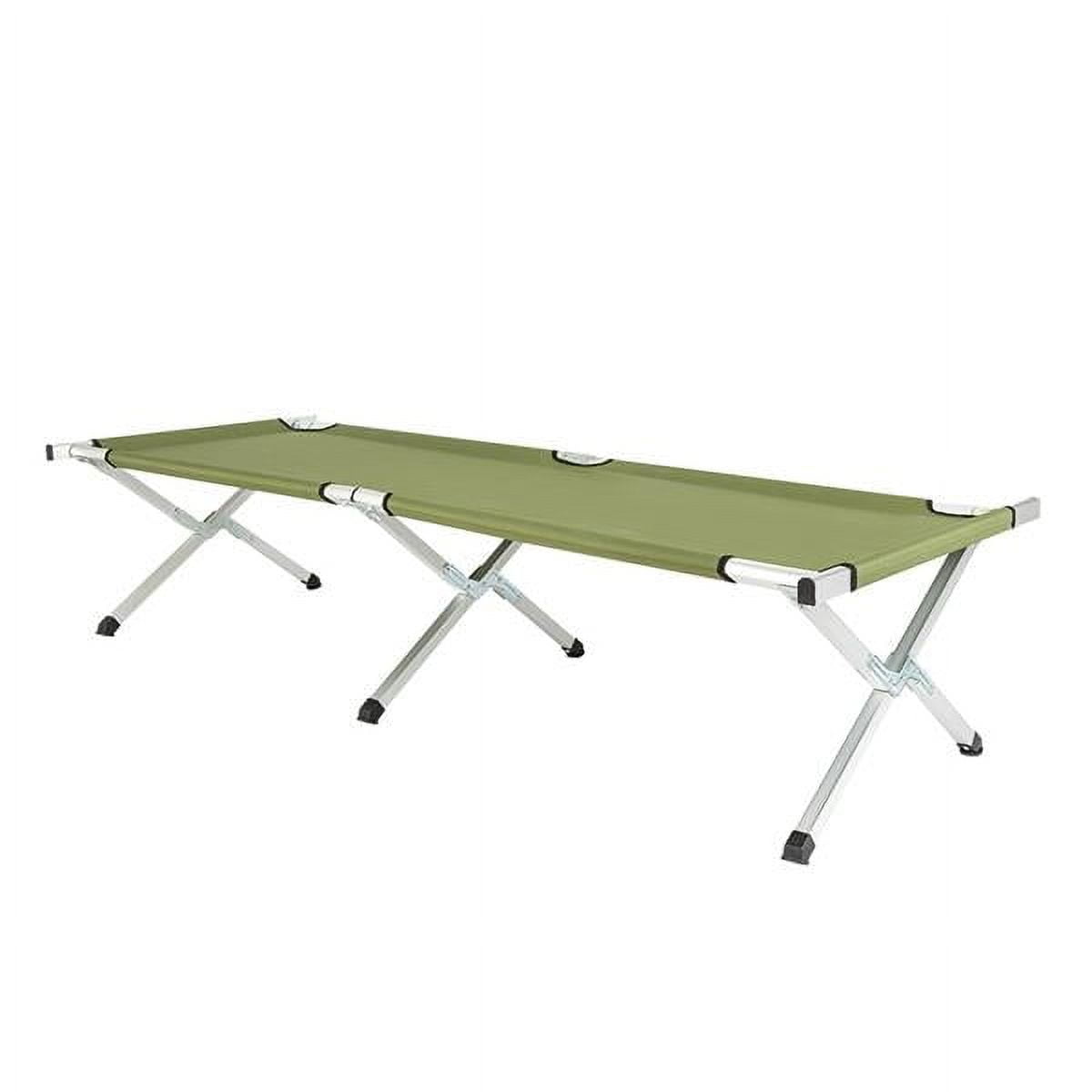 Portable Folding Camping Cot Lightweight Aluminum & Oxford Material With Carrying Bag For Outdoor Camping