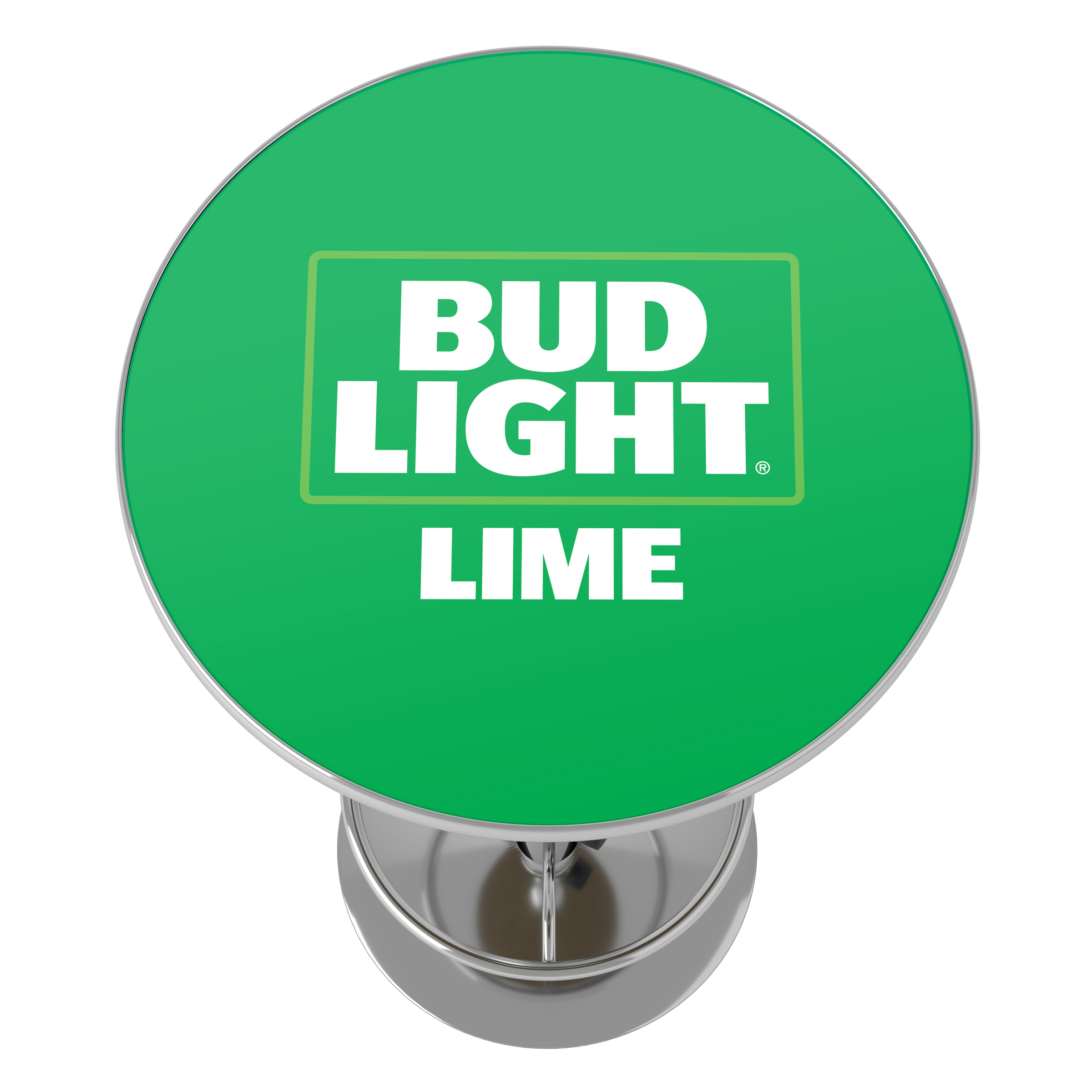 Bud Light Lime Gameroom Combo - Table and 2 Bar Stool Set for Entertainment Spaces, Home Bar, or Garage by Trademark Global