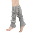thumbnail image 2 of Rohuuque Leg Warmer Socks for Women Ribbed Knit Soft Calf Accessories Cute 80s Ruffle Leg Sleeves for Teen Adult Daily Wear Gray, 2 of 4