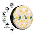 thumbnail image 4 of Pofeuu Banana With Leaves Print Spare Tire Wheel Cover for Car Truck SUV Camper Universal Fit Spare Tire Cover RV Spare Tire Covers-14 inch, 4 of 6