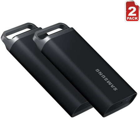 Samsung Portable SSD T5 EVO USB 3.2 8TB (Black): Fast, Durable & Extensive Compatibility (2-Pack)