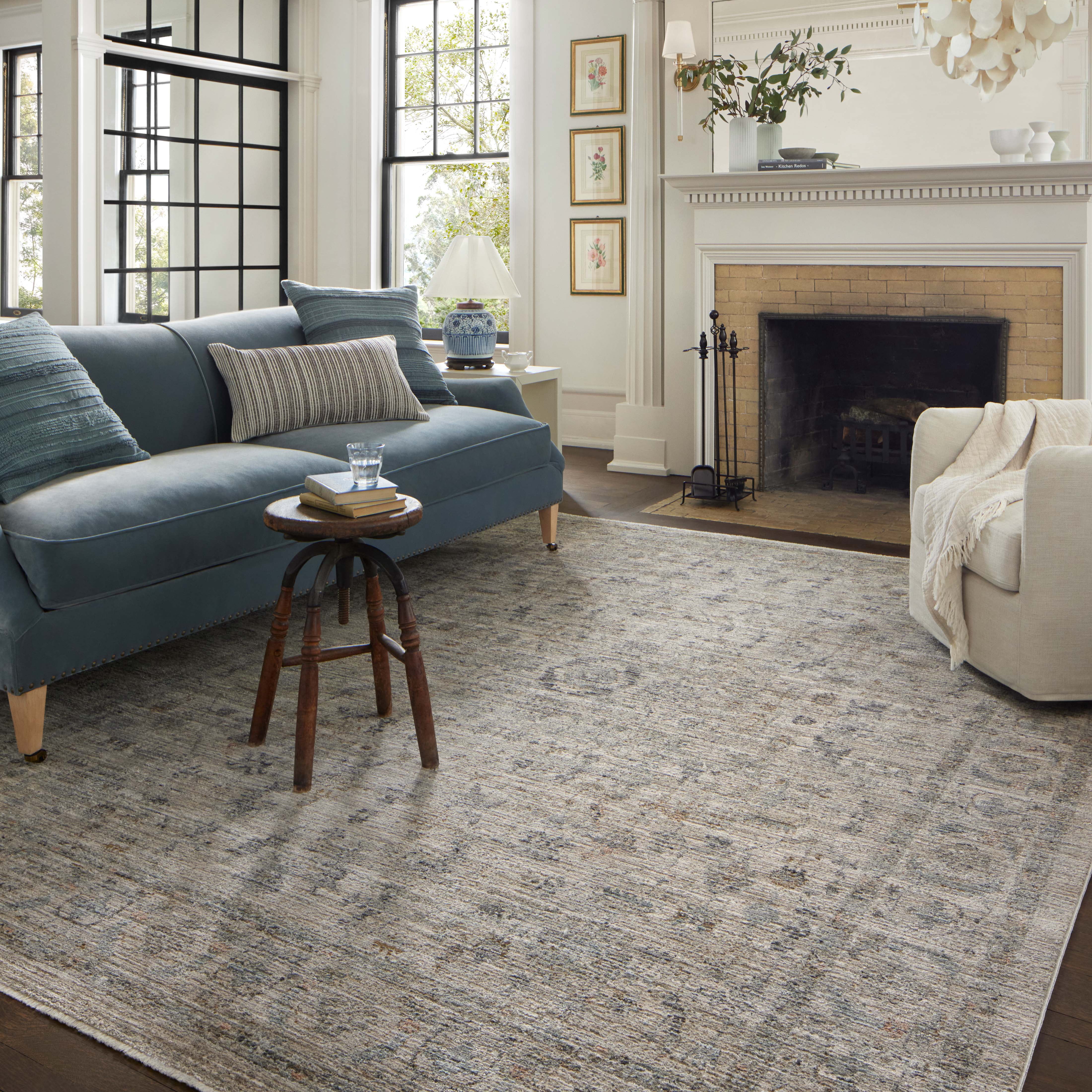 Jean Stoffer x Loloi Katherine Beige / Mist 2'-7" x 12'-0" Runner Rug