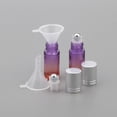 thumbnail image 2 of Rolling Glass Bottle for Essential Oil 17pcs 5ml Colorful Roller Bottles with Stainless Steel Roller Balls &Funnels Reusable Bottle, Perfect for Travel,Carrying outside(Purple Orange Gradient), 2 of 5