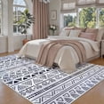 thumbnail image 6 of Washable Area Rug for Living Room, 5'x7' Aztec Tribal Non-Slip indoor Floor Mat, Soft Low Pile & Stain Resistant Carpet for Bedroom, Dining Room, Kitchen, Entryway, Nursery, 6 of 8
