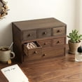 AOOOWER Sturdy Wood Desktop Holder Storage Box Perfect For Documents ...