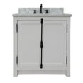 thumbnail image 3 of Bellaterra Home 31" Single vanity in Glacier Ash finish top with White Carrara and rectangle sink, 3 of 9