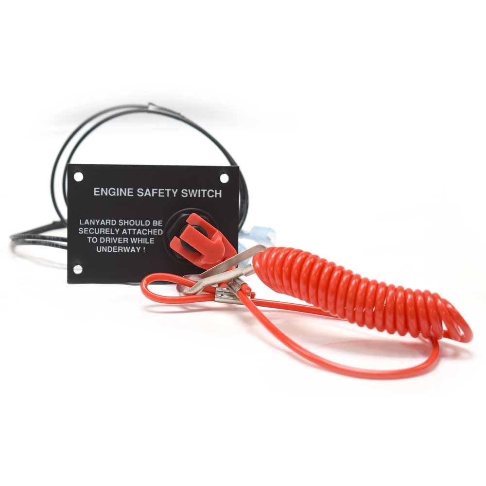 Marquis Boat Kill Switch Panel 5766586 3 1/4 x 2 1/4 Inch Black Red