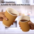 thumbnail image 2 of Amaxe Direct (12oz - 500 Count) Insulated Kraft Hot Beverage Cups with Ripple Wall l 3-Layer Rippled Wall for Better Insulation l Recyclable (12 oz. - 500 Count) (12oz - 500 Counts), 2 of 4