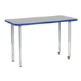 thumbnail image 1 of ECR4Kids 24in x 48in Rectangle Premium Thermo-Fused Adjustable Activity Table Grey/Blue/Silver - Super Leg, 1 of 2