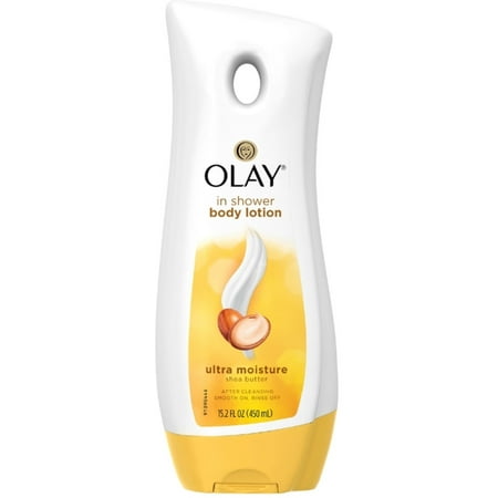 OLAY Ultra Moisture In-Shower Body Lotion with Shea Butter 15.20 oz (Pack of 4)