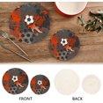 thumbnail image 3 of SKYSONIC 2 pcs Abstract Fire Football Pot Holders Trivets, Heat Resistant Trivets,Cartoon Vintage Soccer Cotton Thread Weave Mats for Hot Pads Pans Pot Bowl Teapot, 3 of 7