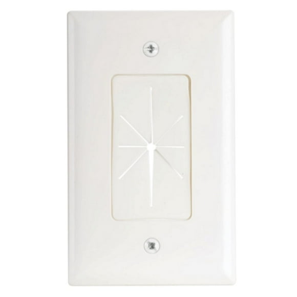 Pass-Through Wall Plate - for Low Voltage Audio Video Cables