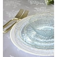 thumbnail image 5 of " OCCASIONS " 120 Plates Pack,(60 Guests) Premium Wedding Party Disposable Plastic Plates Set -60 x 10'' Dinner + 60 x 7'' Salad / Dessert (Coastal Clear & Gold), 5 of 6