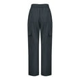 thumbnail image 4 of Roncen Women's Mid-Rise Cargo Pants - Casual Relaxed Fit Trousers with Multiple Pockets for Everyday Wear, 4 of 5