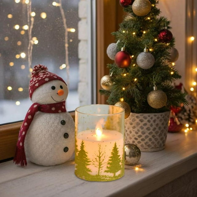 Feltree Bougies de Noël à LED Sans Flamme avec Télécommande, Étanches pour Décoration Intérieure et Extérieure, Économes en Énergie et Réutilisables