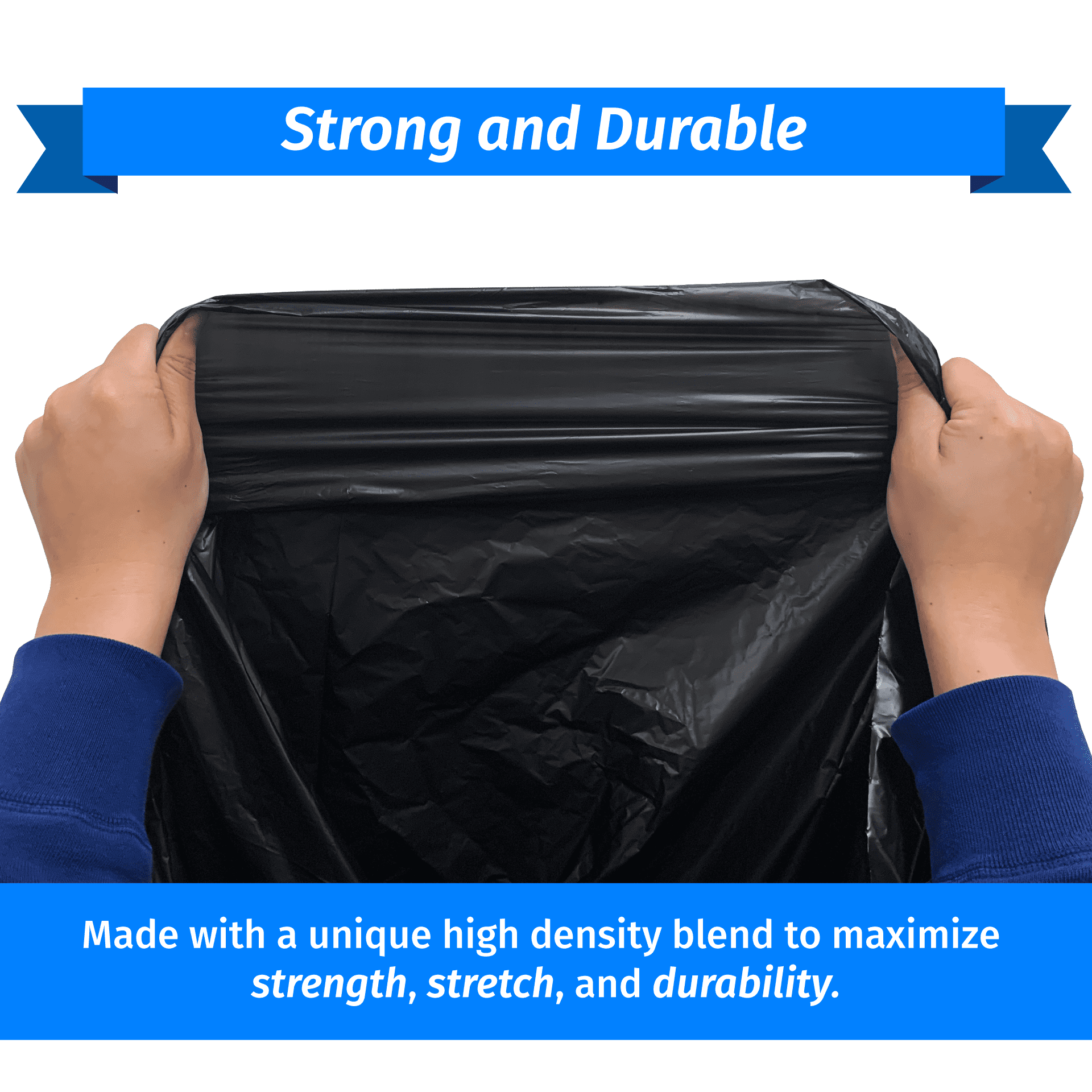 Reli. 95-96 Gallon Trash Bags Heavy Duty | 68 Bags | Extra Large 90, 95,  96, 100 Gallon Can Liners | Black | Huge/Big Trash Bags | Made in USA