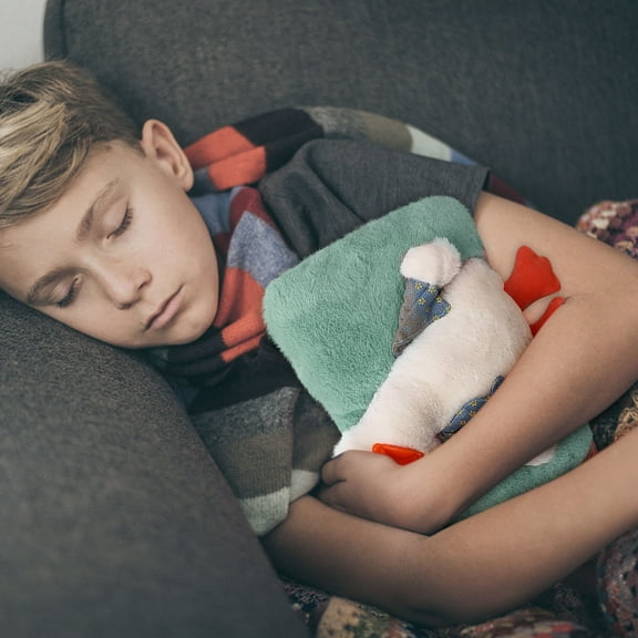 Rechargeable Hot Water Bottle Cover Warm Glove Style Insulator Safety Protection - Anti-Scald Design Multi Function Use(Green)