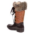 thumbnail image 3 of New Women Bumper Rahel-09 Mixed Media Fur Cuff Quilted Lace Up Boot Size, 3 of 5