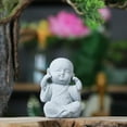 thumbnail image 3 of Little Monk Statue Chinese Style Sculpture Decoration Adorable Buddha For Home, 3 of 8