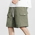 UIX Elastic Waist Cargo Shorts Casual Big and Tall Relaxed Fit Outdoor