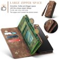 thumbnail image 5 of for Samsung Galaxy S25 Premium PU Leather Folding Case, Multiple Card Slots Design, Wrist Strap Zipper Pocket Kickstand Magnetic Snap, Wireless Charging for Samsung Galaxy S25, Darkbrown, 5 of 10