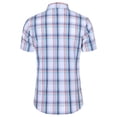 thumbnail image 4 of BOBOGOJP Chemise à Manches Courtes pour Hommes, Col Rabattu, Manches Courtes, Bleu Ciel 4TG, 4 of 5