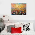 thumbnail image 5 of Nawypu Poppy Flower Sunset Large Wall Art Floral Landscape Decor Wall Art Flower Canvas Painting Framed Artwork for Living Room Bedroom Office, 5 of 6