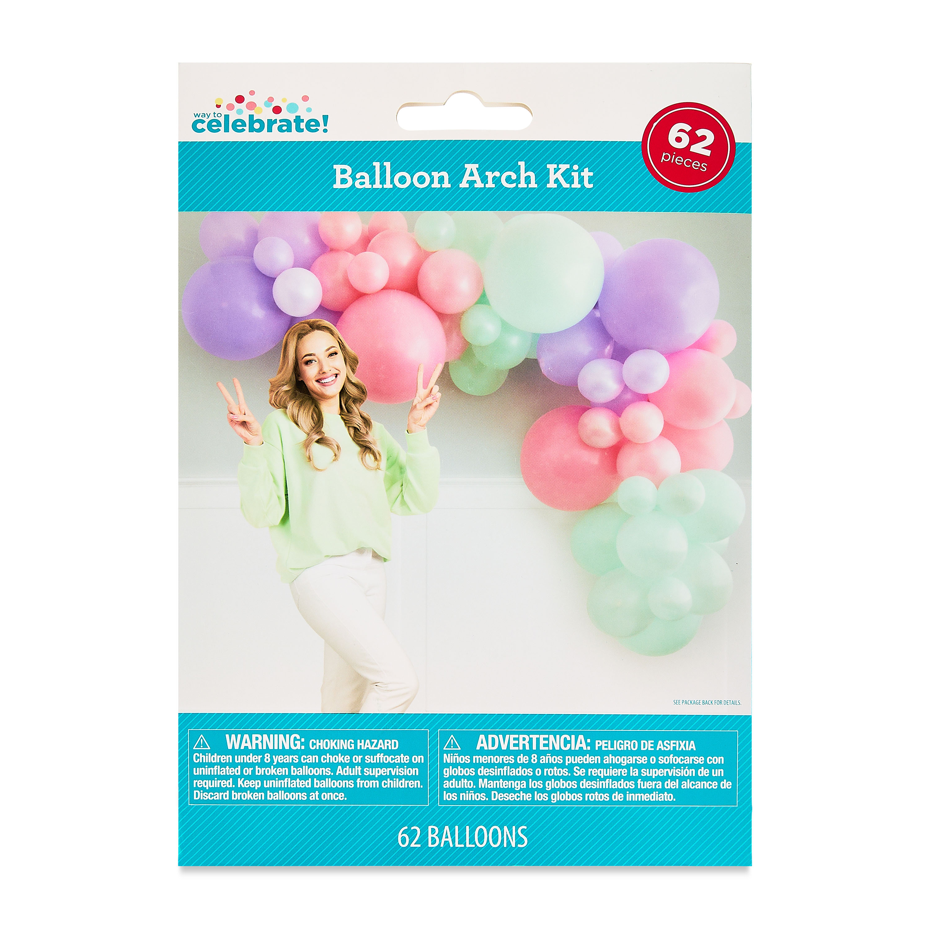 Way To Celebrate Pastel Balloon Arch Kit, 62-Piece photo 2