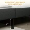 thumbnail image 3 of Full Bed Frame, Full Size Platform Bed With Fabric Upholstered Headboard, Black, 3 of 5