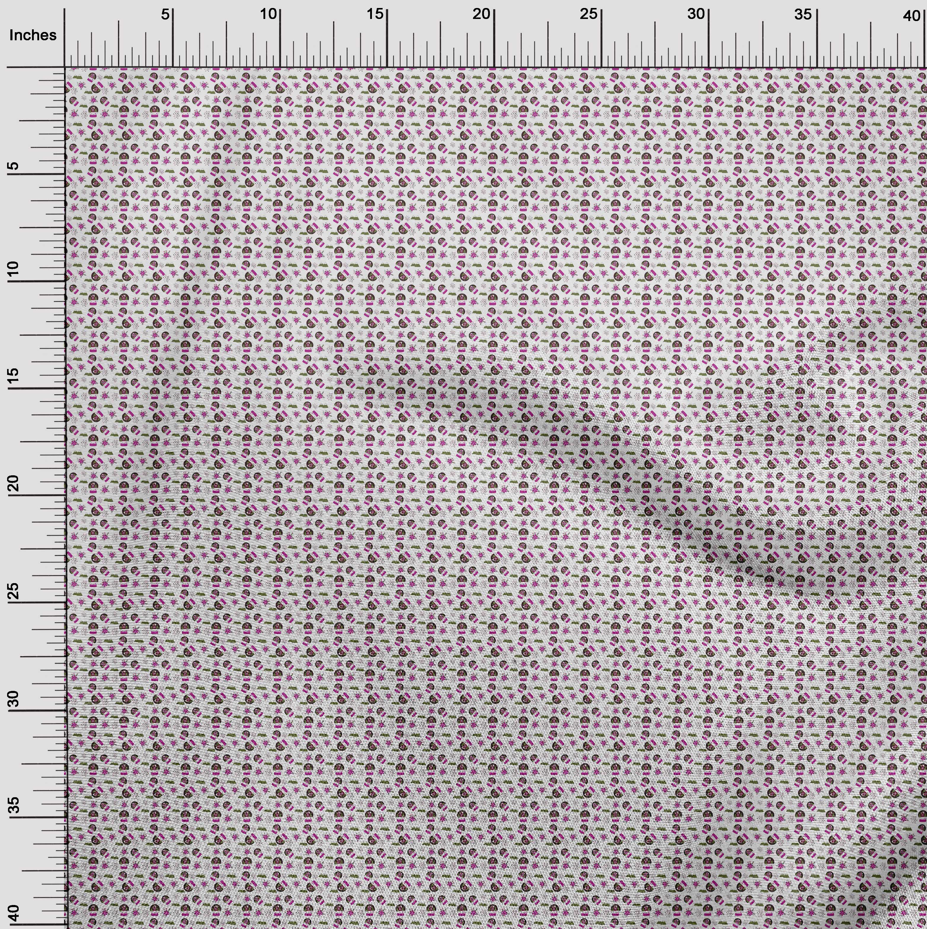 oneOone Cotton Cambric Fuschia Pink Fabric Christmas Sewing Craft Projects Fabric Prints By Yard 42 Inch Wide