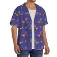 thumbnail image 4 of Xecao offers the Labrador Retriever Dog for Men's Casual Short-sleeved Shirt, a button-up collared shirt with a pocket, perfect for beach vacations and yacht travel in the X-Large size., 4 of 7