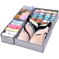 thumbnail image 1 of Closet Underwear Lot de 4 séparateurs de tiroir Gris Kuyhfg Bienvenido a Kuyhfg, 1 of 5