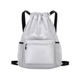 thumbnail image 2 of Dmlowu Waterproof Gym Bag for Men Women, Lightweight Foldable Drawstring Backpack with Multi Compartments, Large Capacity Sports Bag for Football Tennis Swimming, 2 of 6