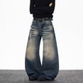 thumbnail image 6 of Conairie Big And Tall Jeans for Men Casual Stretch Denim Pants Solid Comfortable Street Workwear Classic Jeans Trousers Blue XXXL, 6 of 6
