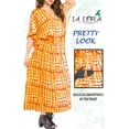 thumbnail image 2 of HAPPY BAY Women's Loungewear Relaxed Fit Slit Dress Caftan Maxi Robe Nightwear 2X-3X Mustard-AC638, 2 of 5