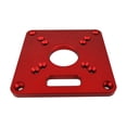 thumbnail image 3 of Aluminum Router Table Insert Plate Red Universal Trimming Machine Flip Board for Woodworking Benches Router, 3 of 7