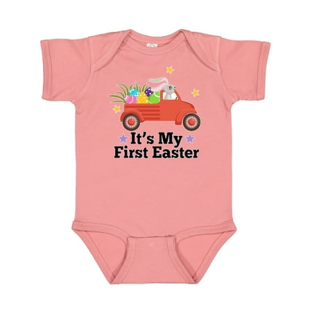 

Inktastic First Easter Bunny Egg Truck Gift Baby Boy or Baby Girl Bodysuit