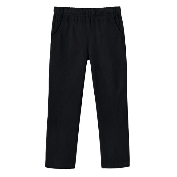 Girls Soft Cotton UPF 50 Jersey Pocket Pants | Black