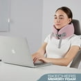 thumbnail image 3 of Skechers Memory Foam Car U-Shaped Neck Pillow,Cotton Cover,Sweat-Absorbent,Ergonomic Support for Car,Office,and Travel Pink, 3 of 8