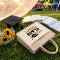 thumbnail image 5 of GASTROPOD Graduation Gift Bag with Printed Design,Graduation Theme Handbag Yellow Jute Tote for Party Favors,Senior Celebration Supplies,Class of 2026 Gift Packaging and Decor, 5 of 8
