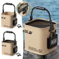 thumbnail image 2 of 8L/13L Foldable Fishing Bucket Outdoor Sturdy Hand Carry Fish Bucket Large Capacity Carrying Bucket Camping Fishing Buckets 8L Bucket, 2 of 6
