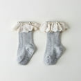 thumbnail image 2 of Krdevn Fuzzy Socks,Toddler Mid Calf Socks with Ruffle Edge for Autumn Baby Walking Socks for Girls,Size:0-1 Years, 2 of 3