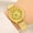 golden case with golden dial, variant on New Upgraded Luminous Women'S Watch Fashion Elastic Adjustable Size Grade Women'S Watch 1pc