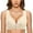 Beige, variant on Seamless Bra Women Womens Front Close T Back Bra No Underwire Plus Size Full Bust Support Seamless Unlined Comfort Wireless French Design
