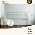 thumbnail image 2 of ARICOEASY Metal California King Size Headboard for Bedroom with Height Adjustable, Sturdy Headboard Suitable for Bedrooms, Hotel, Guesthouse, White, 2 of 7