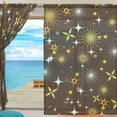 thumbnail image 3 of Splicing Pattern Night Sky with Bright Stars Semi Sheer Curtains Window Voile Drapes Panels Treatment-55X78in for Living Room Bedroom Kids Room, 3 of 4
